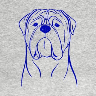 Bullmastiff (Grey and Blue) T-Shirt